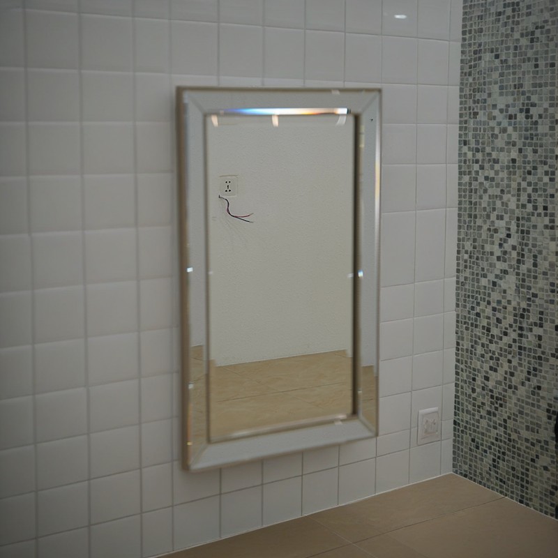 Metal Framed Beveled Wall Art Mirror